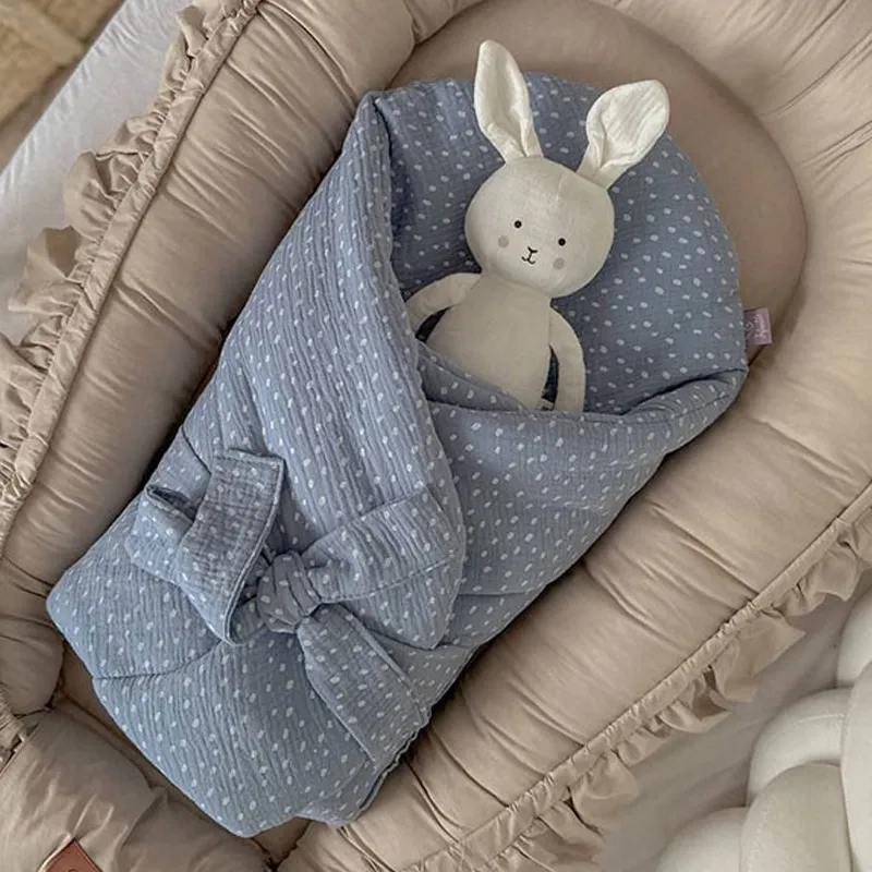 Cocon cale-bébé à volants Beige - 110x60cm-3
