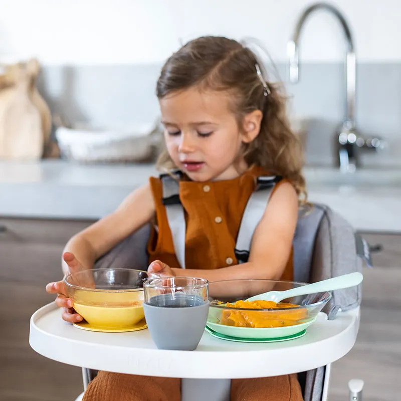 Coffret repas 3 pcs Verre Jaune Béaba - 4m+-8