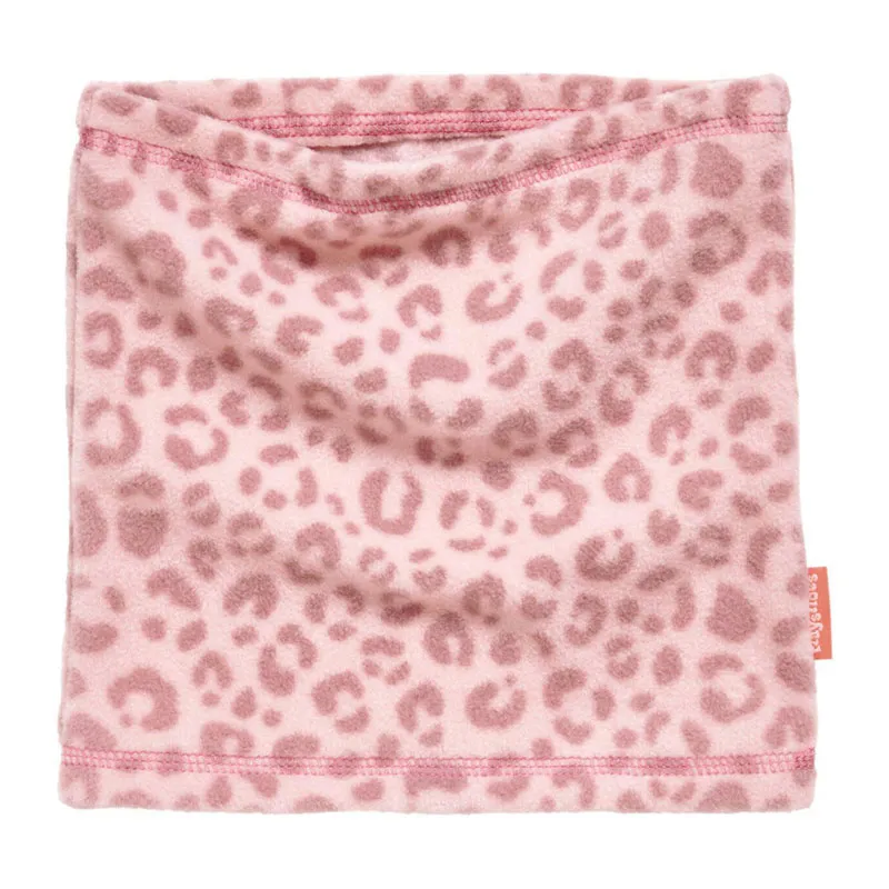 Snood polaire Léopard - Rose clair-0