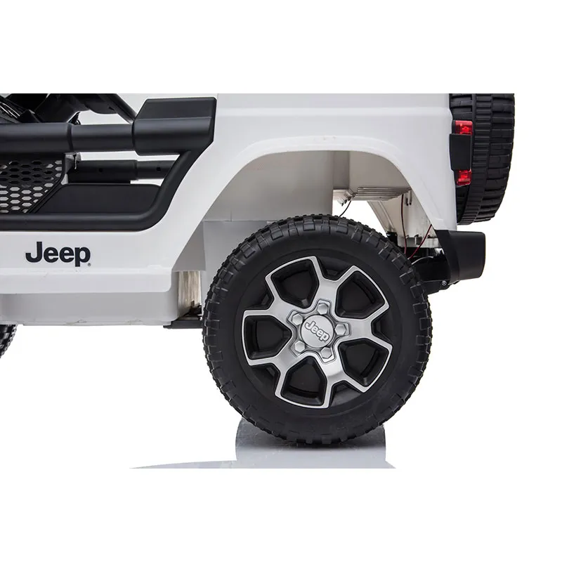 Voiture élec. Jeep Rubicon Blanc - 36m+-6
