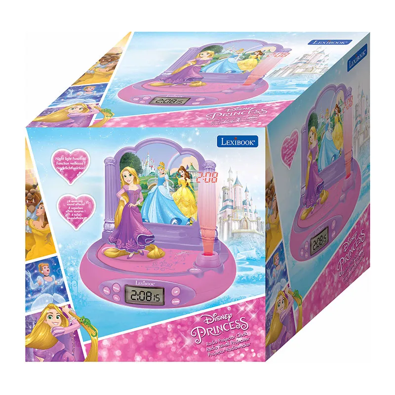 Réveil Projecteur 3D Princesses Disney - 6+-2