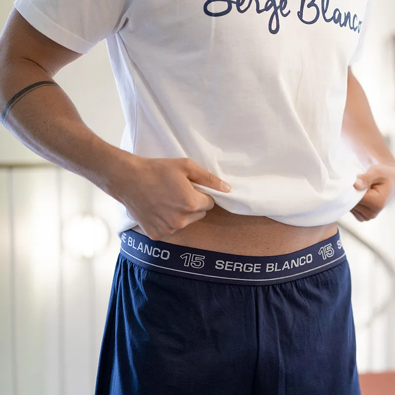Pyjama Homme Serge Blanco - Blanc-5