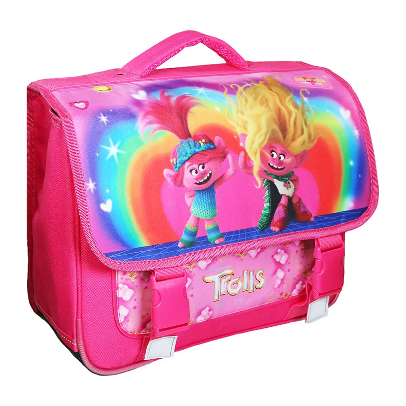 Cartable Les Trolls Rose - 38x34cm-1