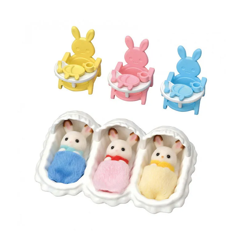 Triplés lapin chocolat & accessoires - 19pcs-0