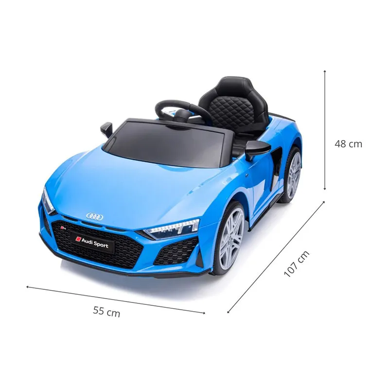 Voiture à batterie Audi R8 Spyder Bleu  - 36m+-17