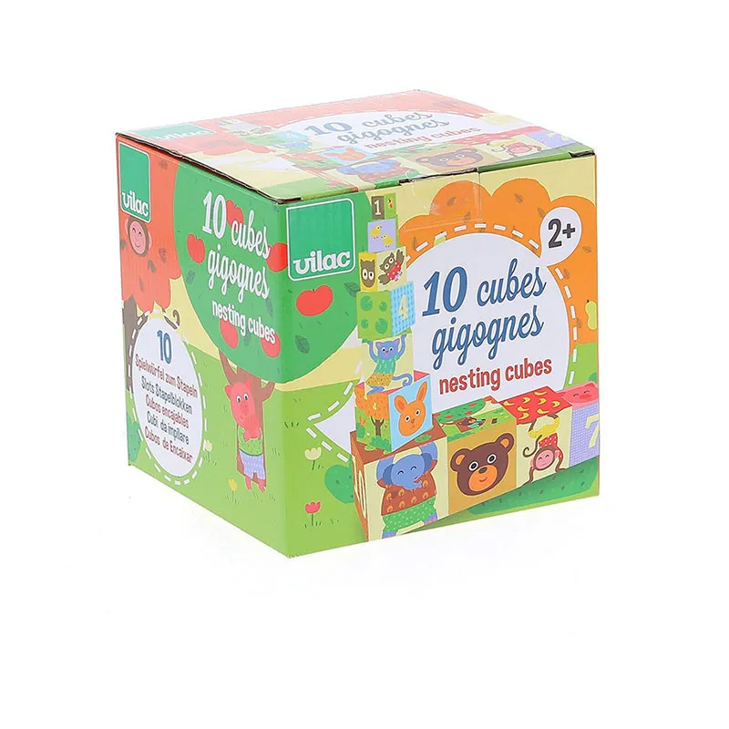Cubes gigognes Animaux Mélusine Allirol 10pcs - 24m+-10