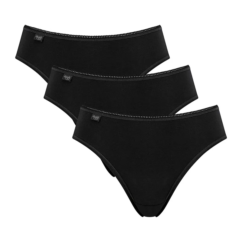3 Culottes échancrées Sloggi 24/7 - Noir-0