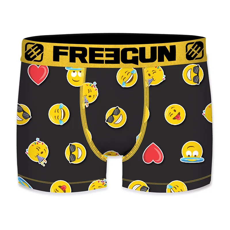 5 Boxers Homme Emoji - Bleu-5