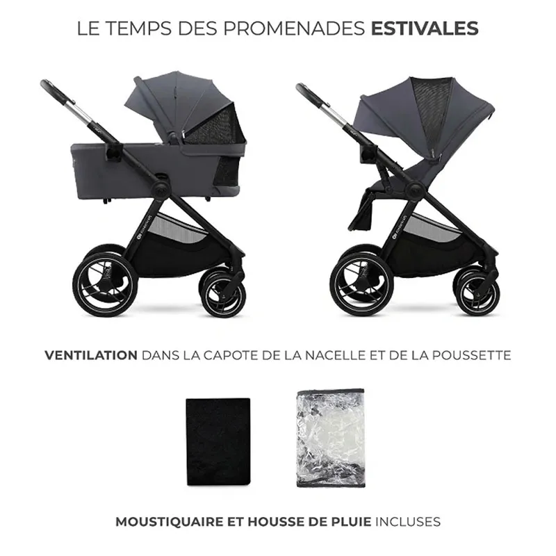Poussette Compacte 2en1 Nea 2 Gris foncé - 0m+-8
