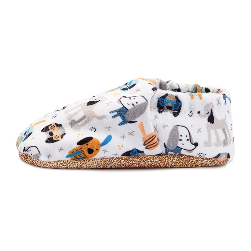 Chaussons Coton Chien - Blanc-2