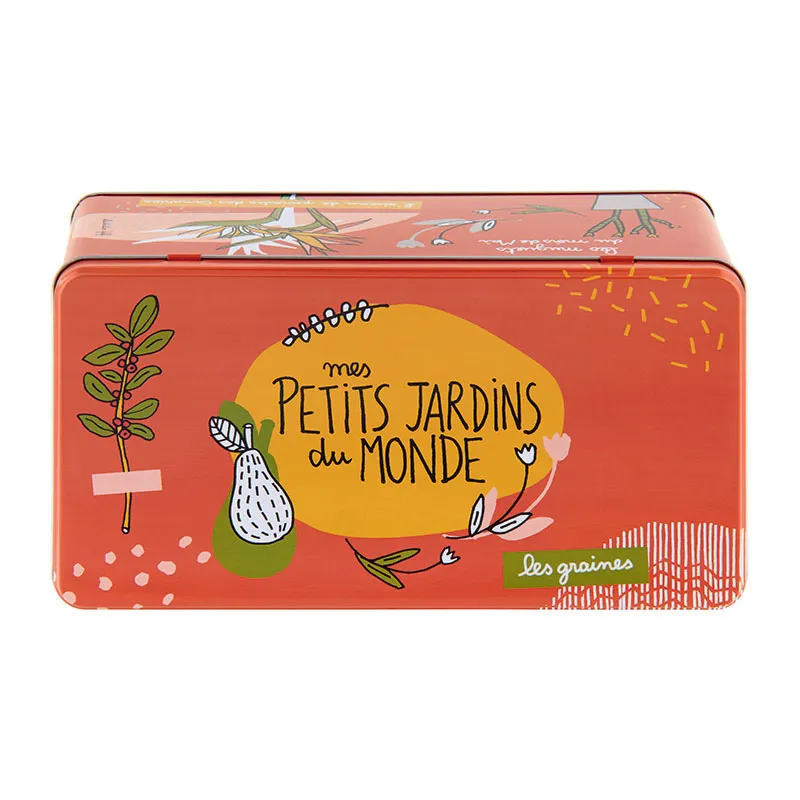 Boîte à graines Jardins du monde - 11,5x23x10,5cm-0