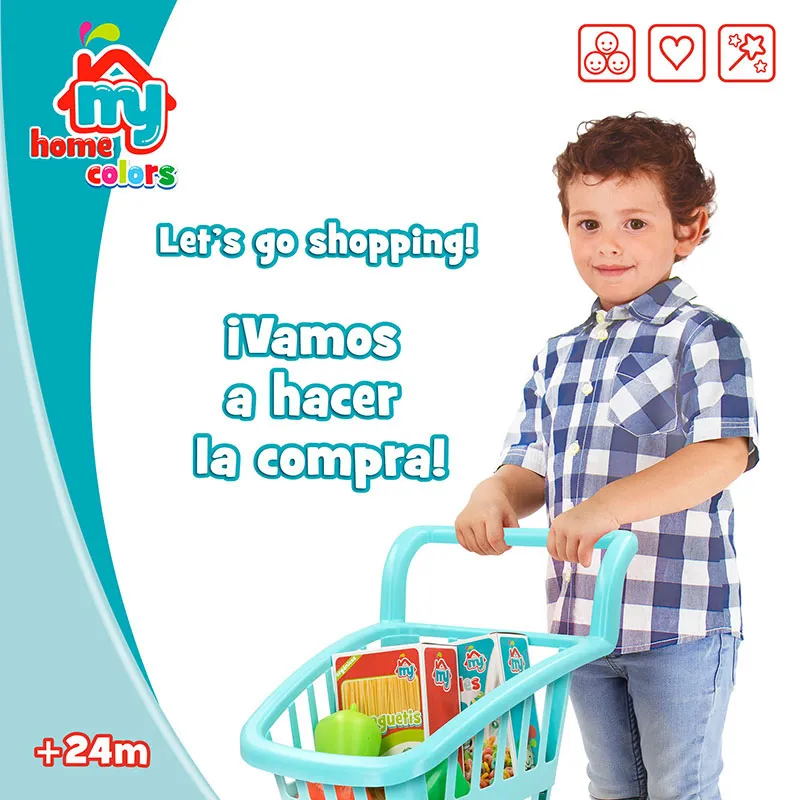 Chariot de supermarché & aliments 9pcs - 24m+-1