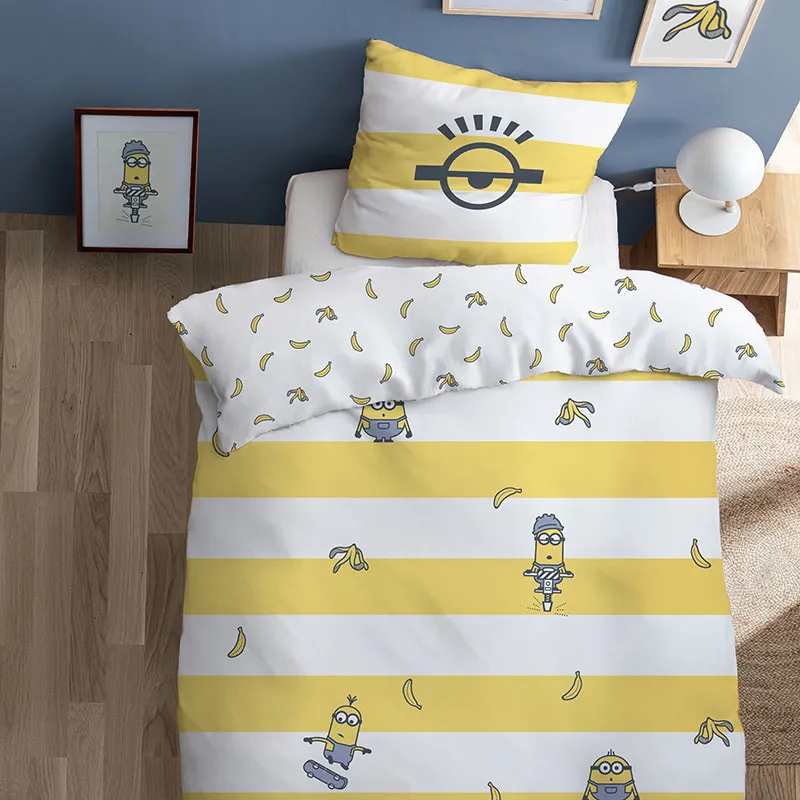 Parure 2pcs Les Minions Sketch Jaune - 140x200cm-0
