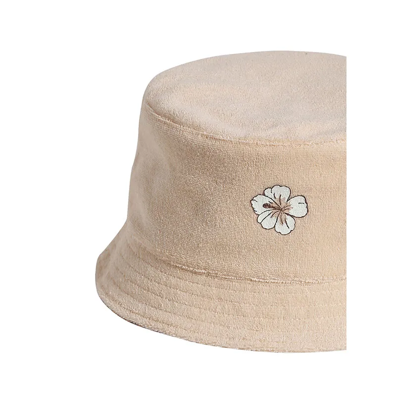 Bob fleuri réversible fille - Abricot-3