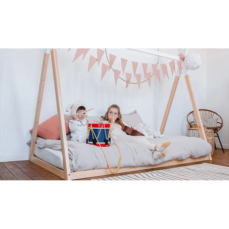Lit tipi Plume + matelas essentiel-12
