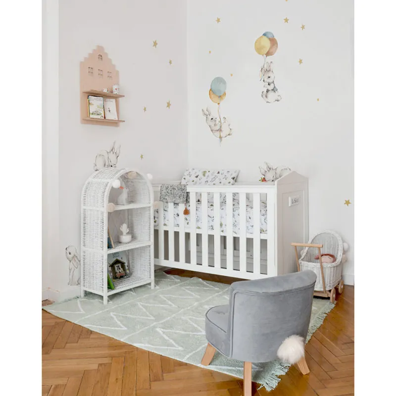 Stickers Lapin Blanc Wonderland - 105x75cm-3