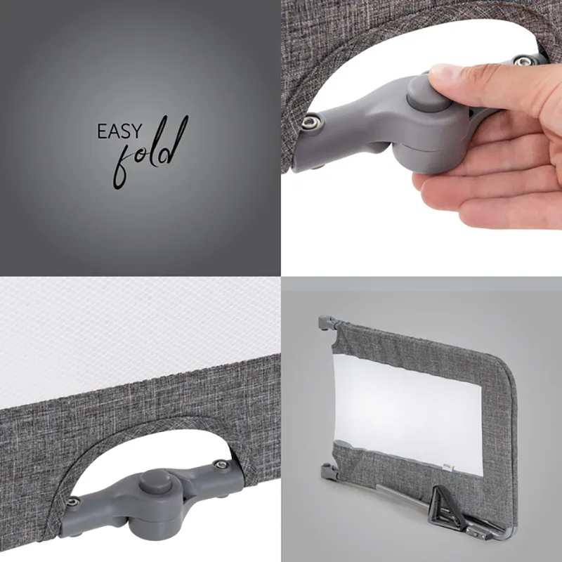 Barrière de lit Sleep N Safe Plus XL Melange Grey - 150x50cm-7