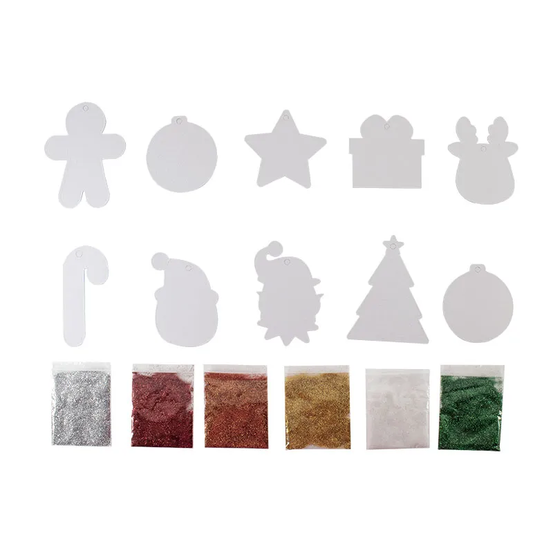 Kit DIY Décorations de Noël à pailleter 10pcs - 6+-2