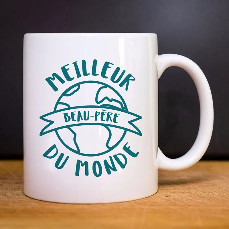 Mug Meilleur beau père du monde - Blanc-0