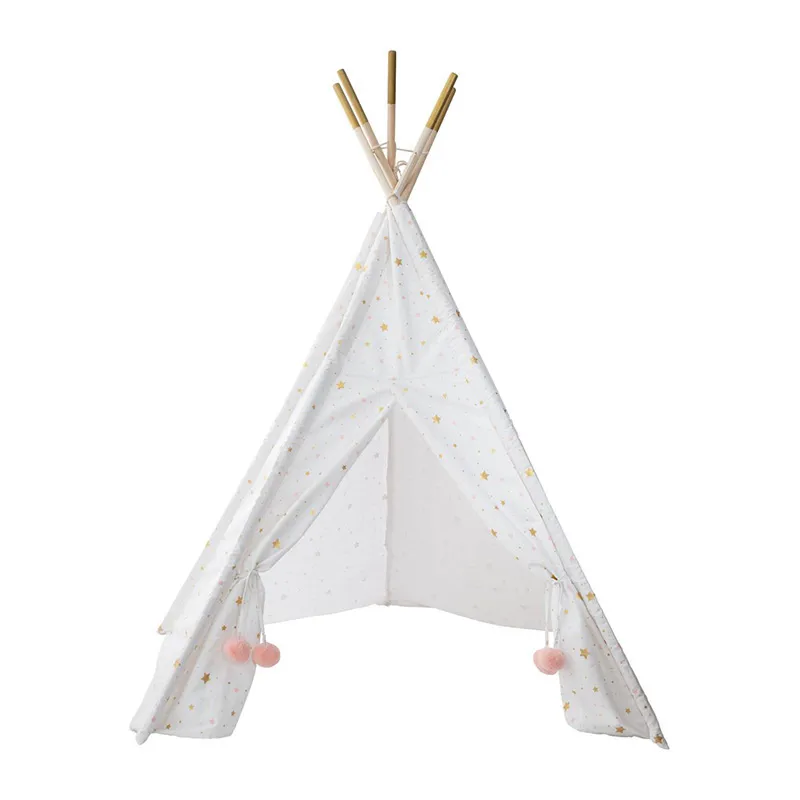 Tipi Déco Blanc/Doré - H.160cm-3