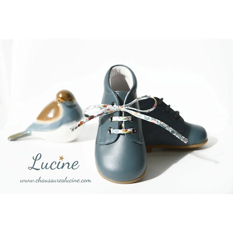 Chaussures Bottillons SOUPLES Azylis épurés - Cuir Bleu pétrole-1