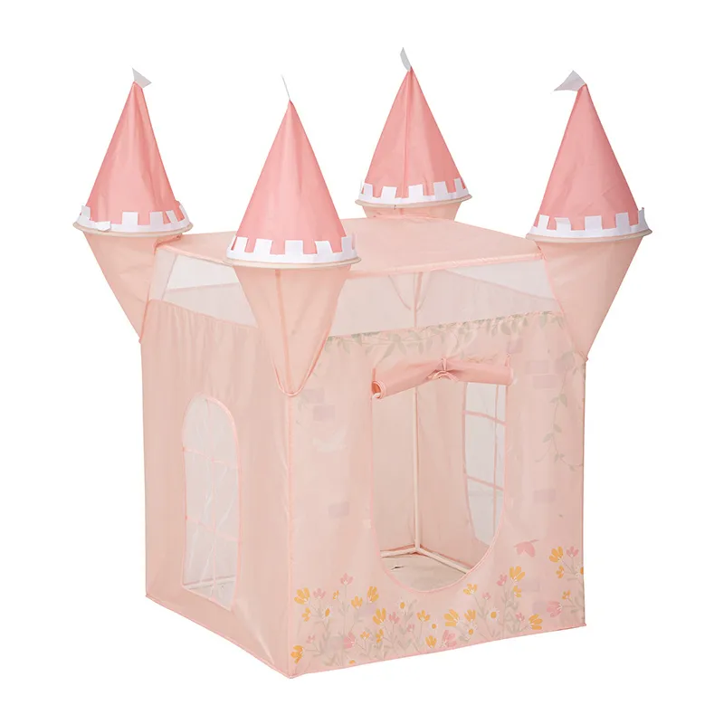Tente PopUp Château princesse Rose - 130x78x78cm-2