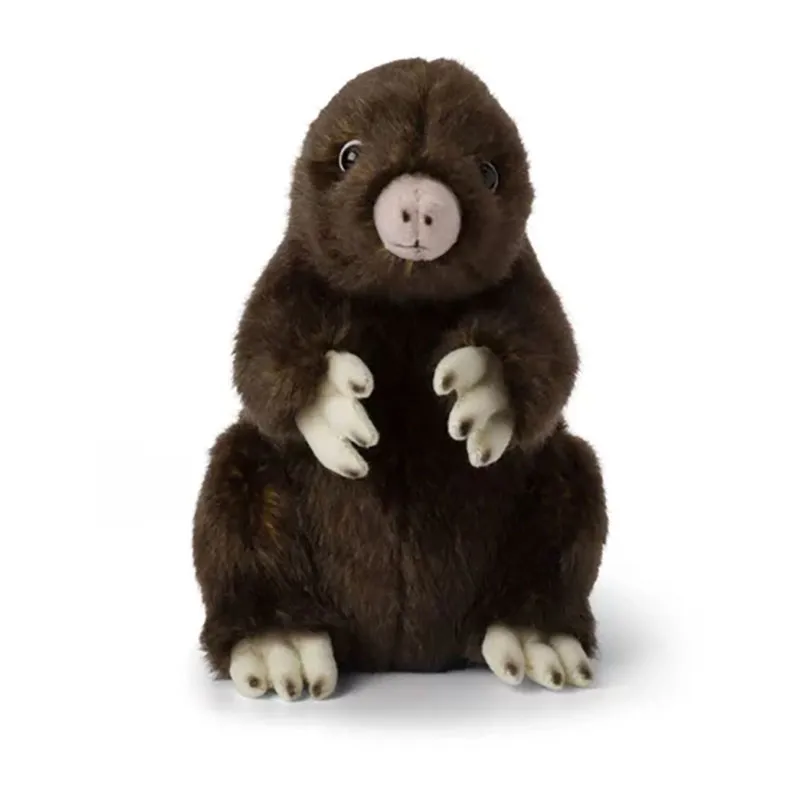 Peluche Taupe assise - 18cm-2