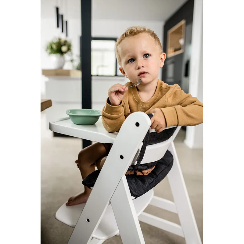 Chaise haute Beta+ avec harnais Whitewashed - 6m+-9