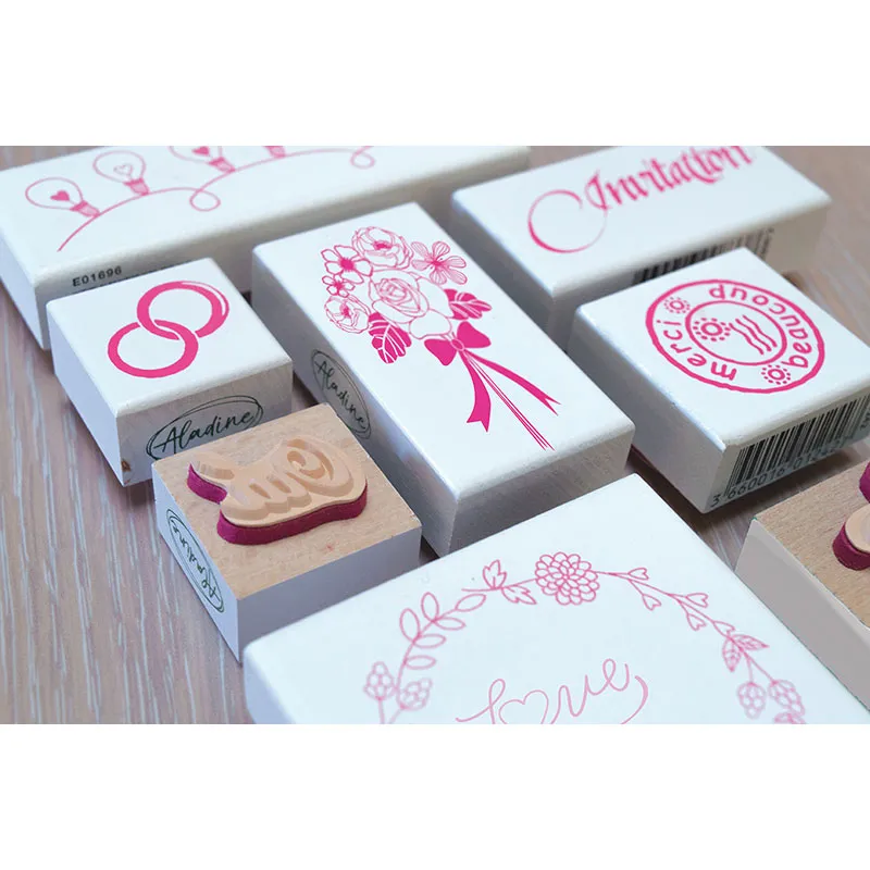 Tampon bois Taille G Save the date - 14+-2