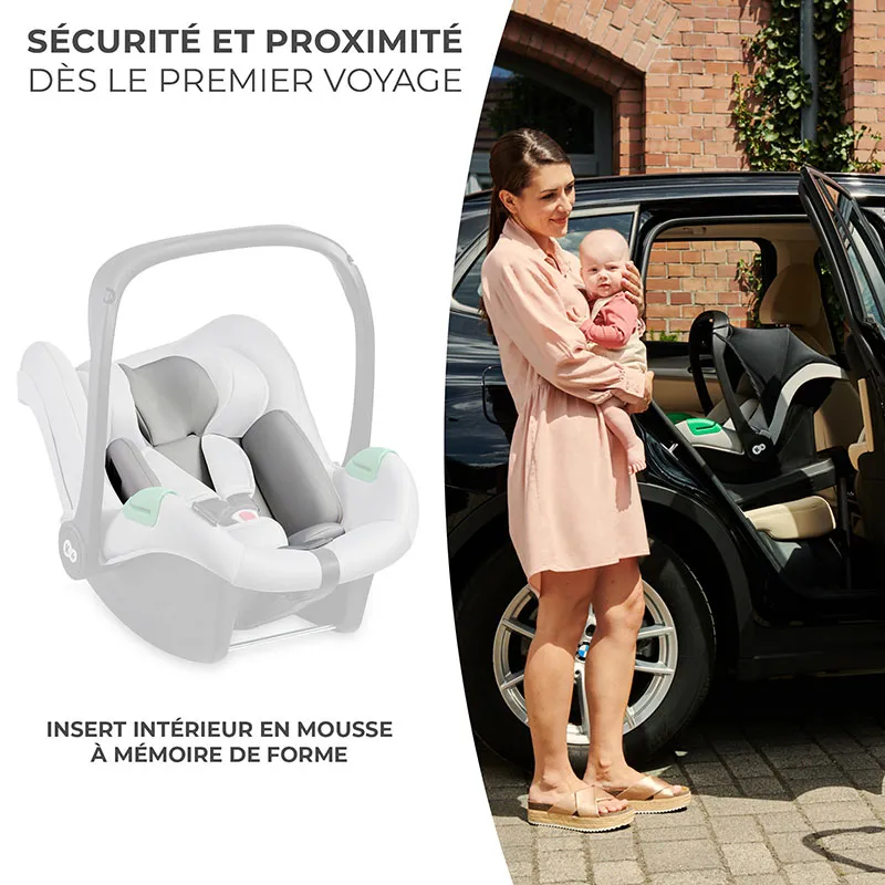 Siège-auto Mink Pro I-Size 40-75 cm + Base Isofix - Gris-6