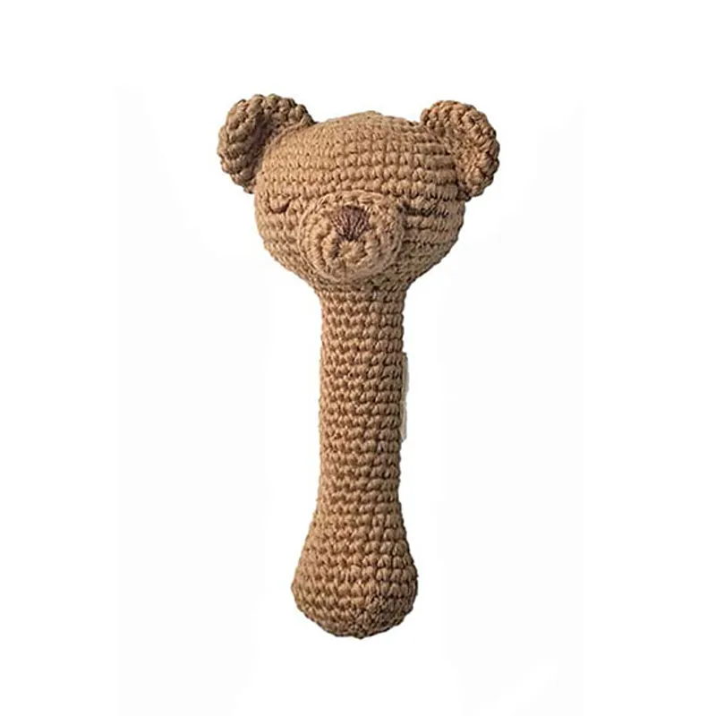 Hochet Coton BIO Bo l'Ours brun - 0m+-0