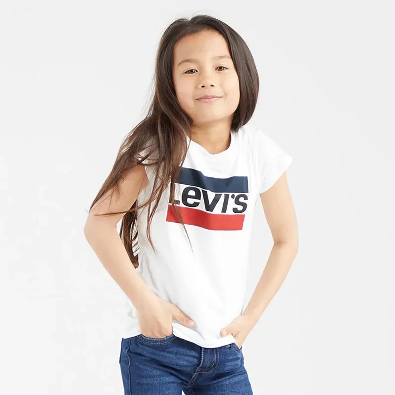 T-shirt MC Logo Sportswear Junior - Blanc-0