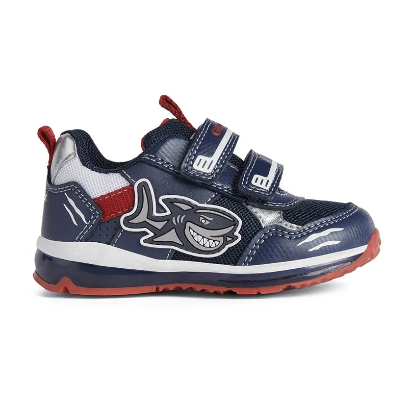 Sneakers lumineuses Todo Requin - Marine/Rouge-1