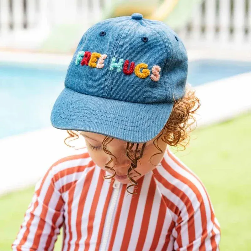 Duo Casquettes Free Hugs - Denim-3