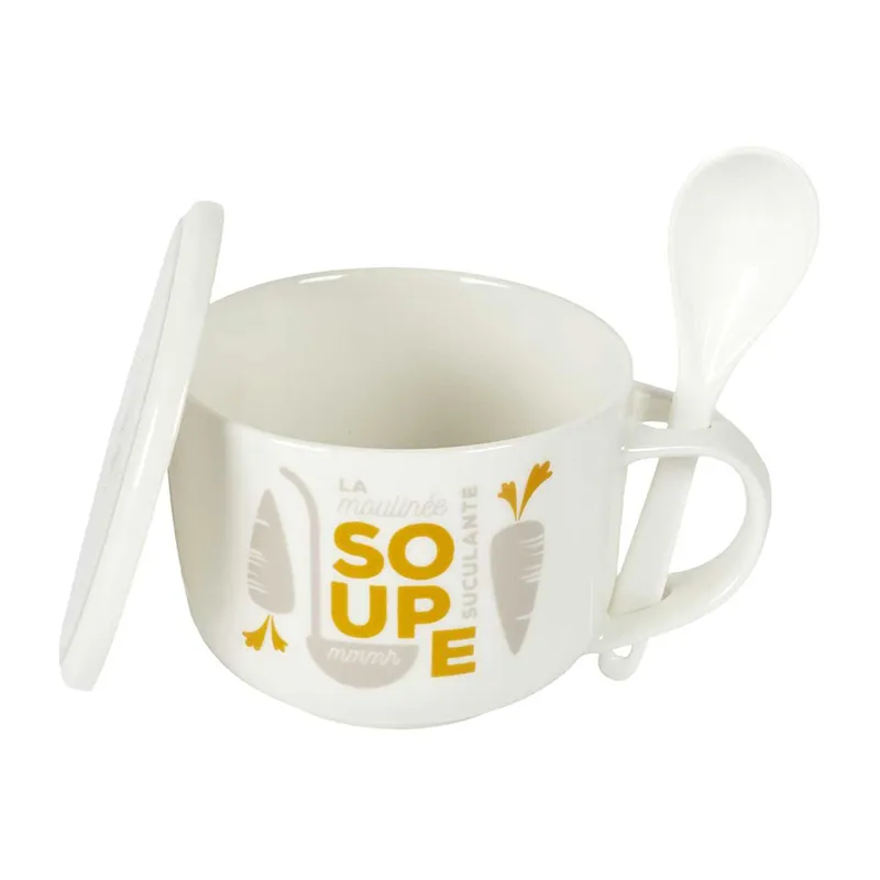 Bol à Soupe + couvercle Aléat. - 55cl-3