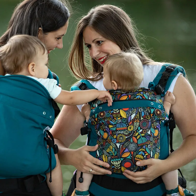 Porte bébé Love Buckle Carrier Folk - Bleu-4
