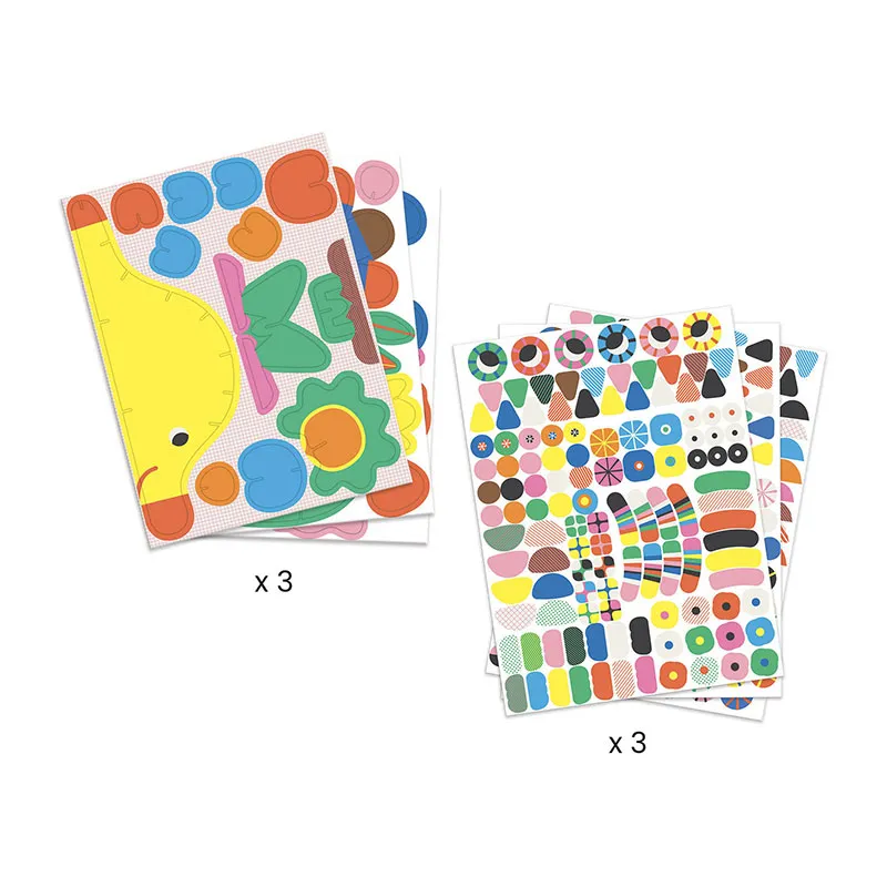 Kit assemblage 4 animaux 3D - 3+-3
