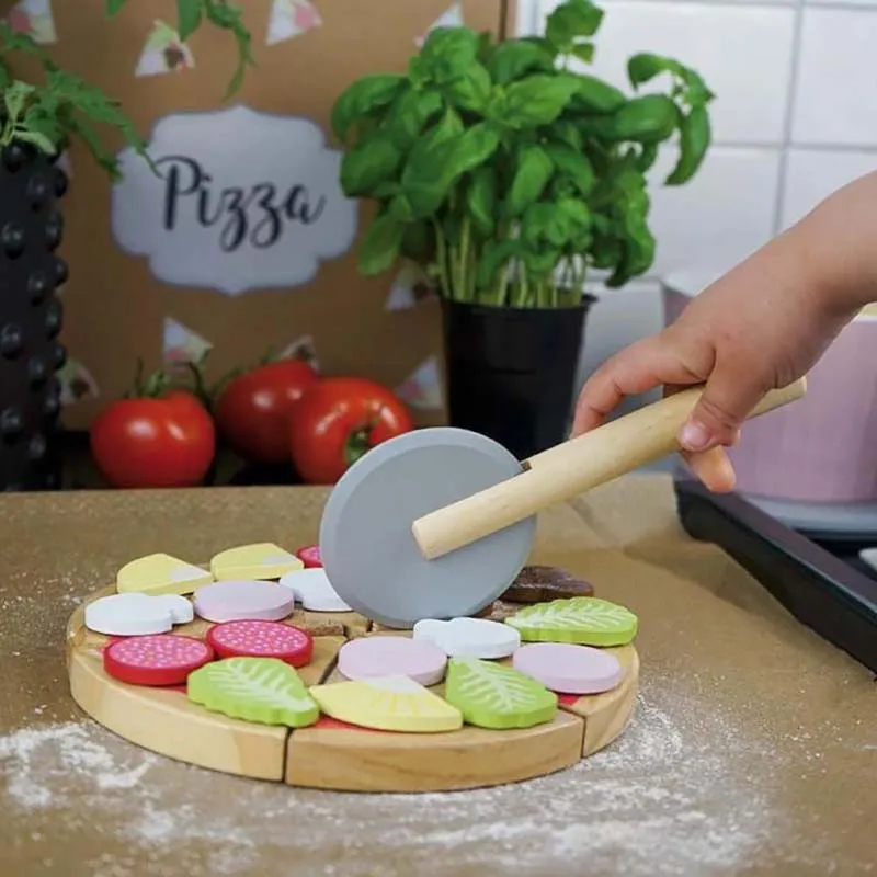 Jeu de dinette Pizza  - 22x22x3cm-1