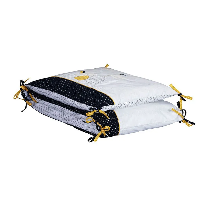 Tour de lit Hello Bleu/Blanc - 180x40cm-1