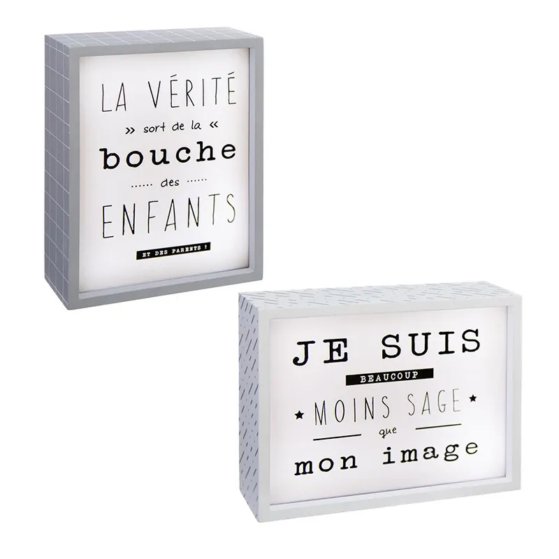 Boîte lumineuse à message Aléat. - 18x23,2cm-0