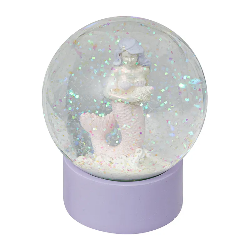 Boule Neige Sirène - ø8x9cm-0