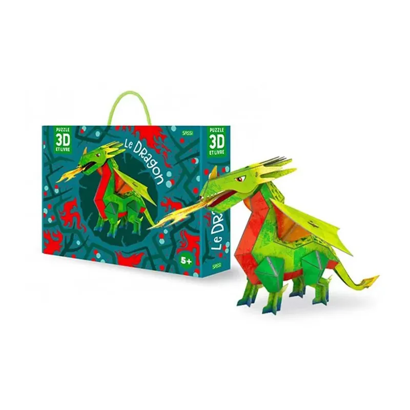 Livre + puzzle 3D Le dragon - 5+-1