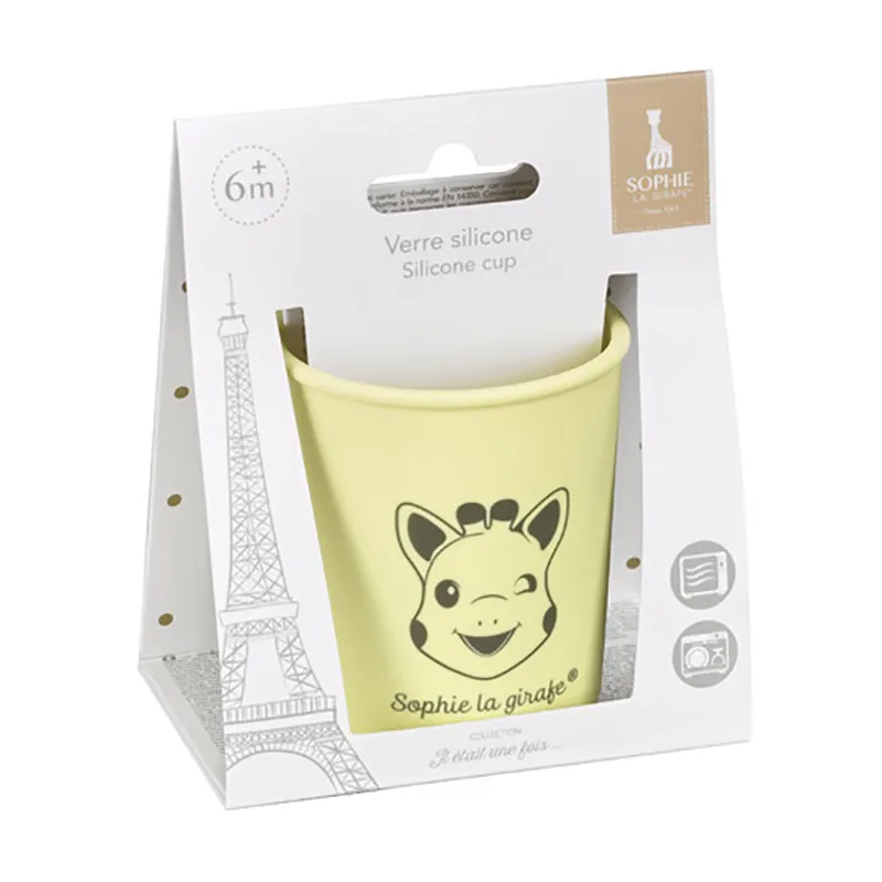 Verre en silicone jaune Sophie la girafe - 6m+-2