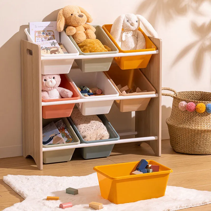 Meuble de rangement Play avec 9 bacs - 60x29,5x64cm-0
