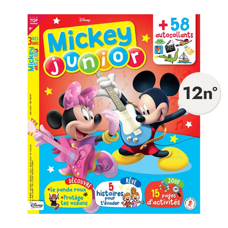 Abo. 1 an Mickey Junior 12n° - 3-6+ -0