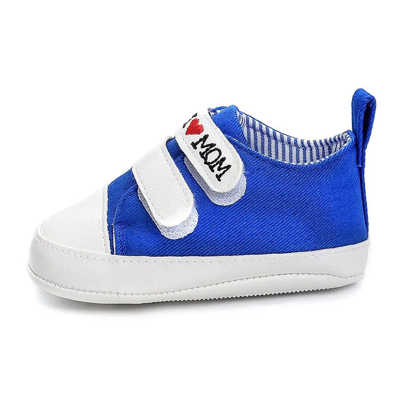 Chaussons baskets I love Mom & Dad - Bleu-2
