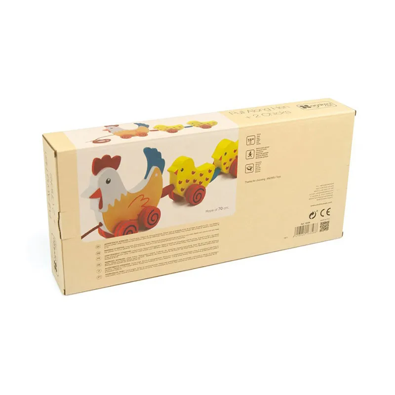 Jouet à tirer Poule & Poussins - 18m+-2