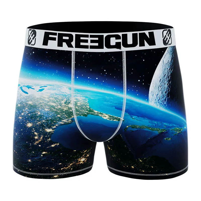 4 Boxers Garçon Landscape Freegun - Bleu-3