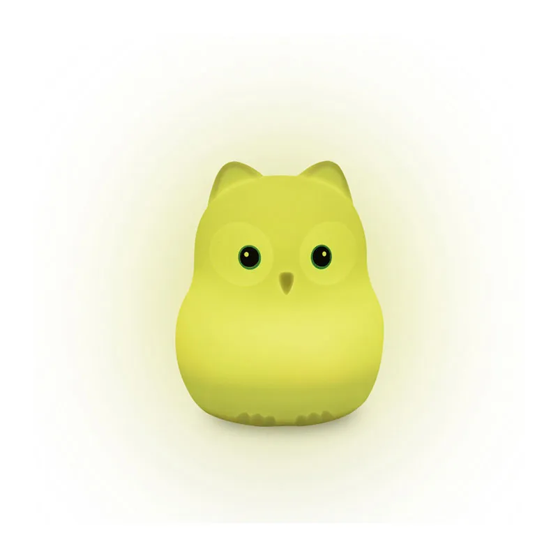 Veilleuse silicone USB Chouette 8 couleurs - 10x12cm-5