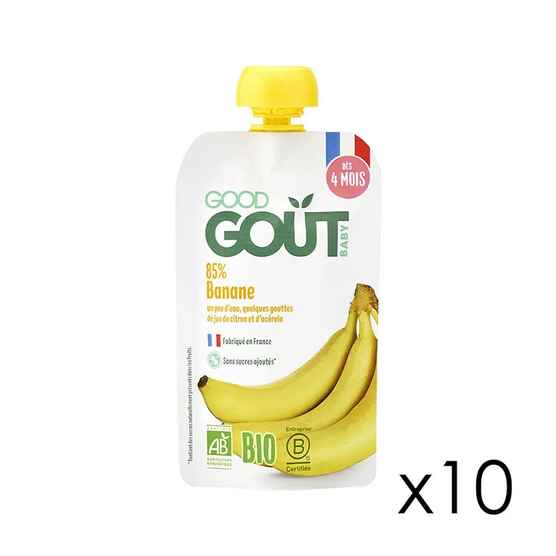 10x120g Gourdes Banane BIO - 4m+-0